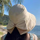 🌞 Chraňte se před sluncem – Dámský skládací slaměný klobouk s mašlí – platba na dobírku 👒