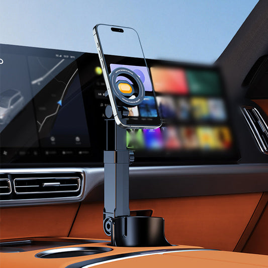 🚗📱DRŽÁK NA POHÁRKY DO AUTO A TELEFON – OTOČNÝ O 360°, MAGNETICKÝ N52, PRO JEDNOU RUKU