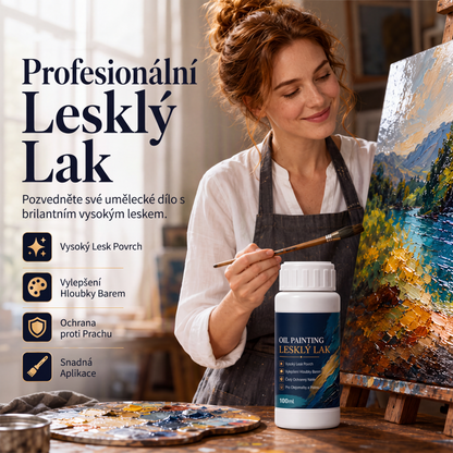 🎨 Lak na zvýraznění lesku obrazů – profesionální vysokolesklý efekt, který prohlubuje hloubku barev a chrání umělecká díla ✨