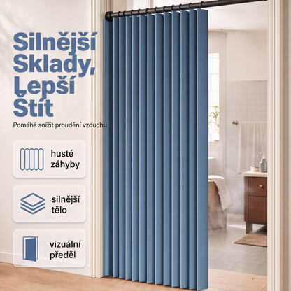 ✨ Praktická magnetická dveřní clona – skládací provedení, instalace bez poškození stěn 🏠