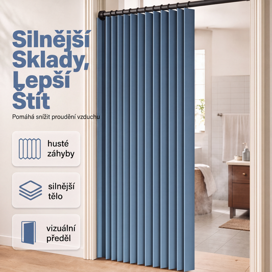 ✨ Praktická magnetická dveřní clona – skládací provedení, instalace bez poškození stěn 🏠