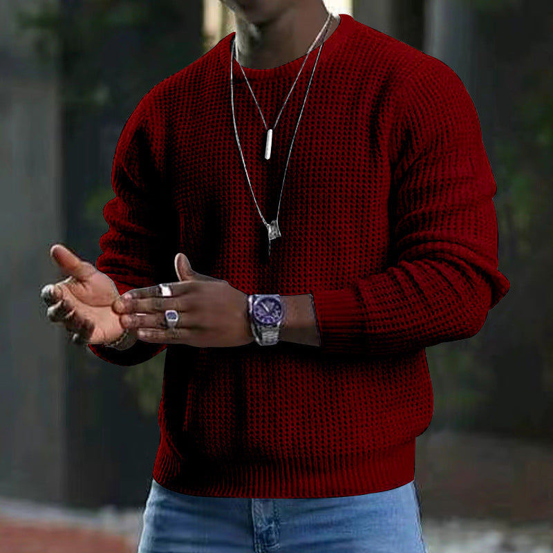 ✨2026 Collection at 50% OFF🎁JMIERR Men's Crewneck Sweater Soft Casual Sweaters Classic Long Sleeve Pullover Sweaters with Ribbing Edge