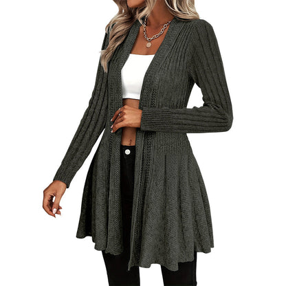 🧶 Effortless Layering | Women's Textured-Knit Open-Front Relaxed Cardigan
