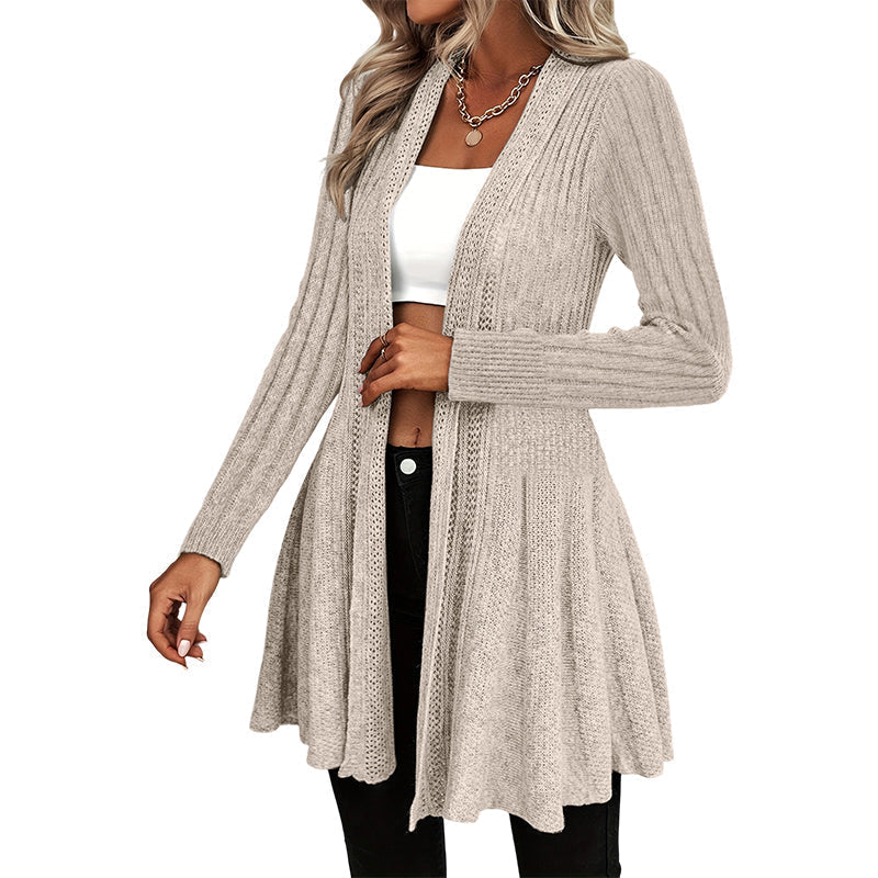 🧶 Effortless Layering | Women's Textured-Knit Open-Front Relaxed Cardigan