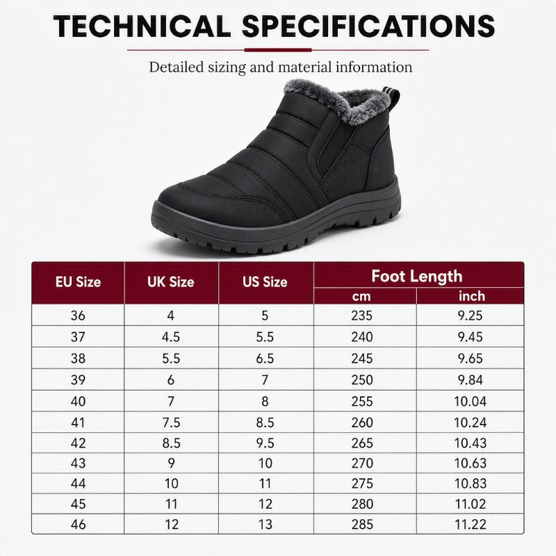 ❄️  Warm Slip-On Snow Boots – Cosy Comfort & Winter Protection