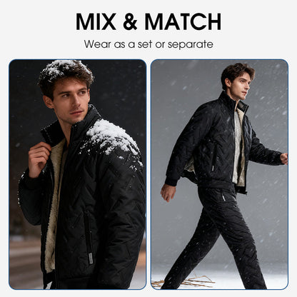 ❄️ Men's Stylish Warm Jacket & Pants Two-Piece Set