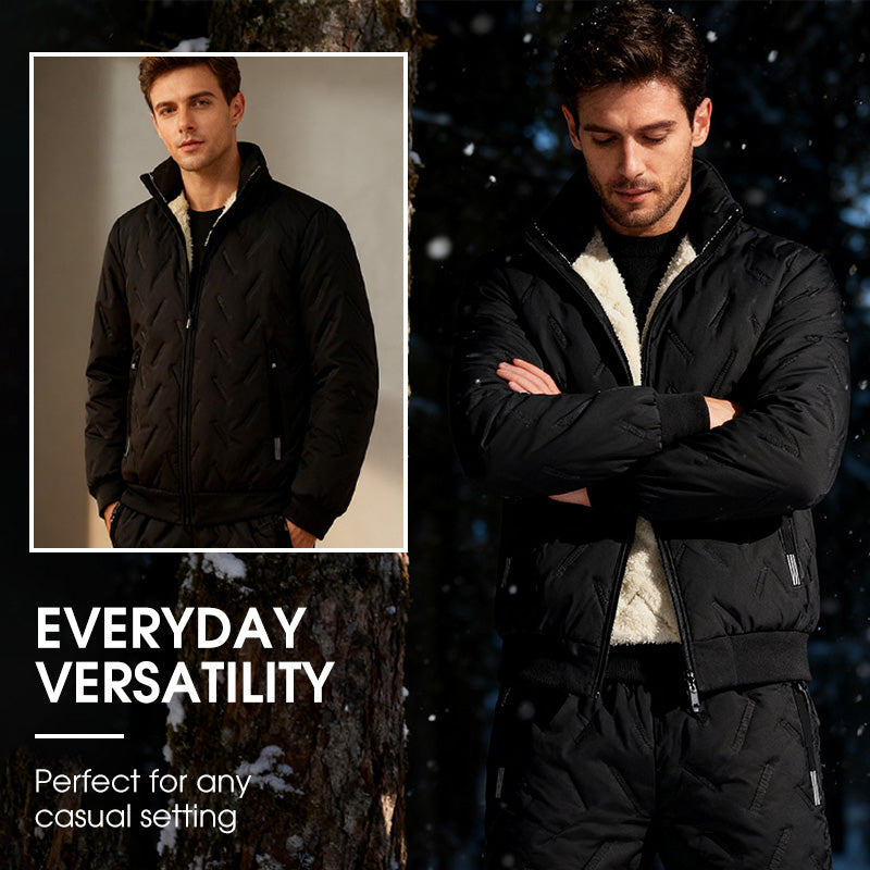 ❄️ Men's Stylish Warm Jacket & Pants Two-Piece Set