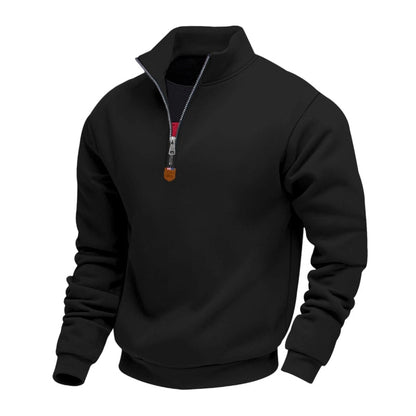 🖤Black Friday Sale:50% OFF🖤 🍂 Easy Everyday Comfort | Men's Warm-Lined Stand-Collar Quarter-Zip Pullover