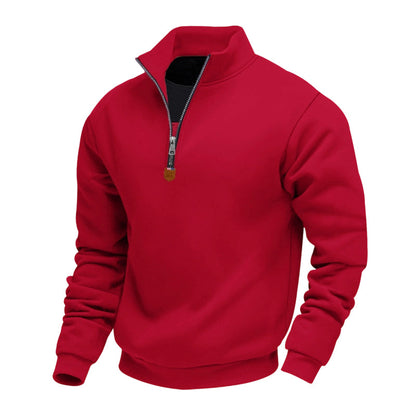 🖤Black Friday Sale:50% OFF🖤 🍂 Easy Everyday Comfort | Men's Warm-Lined Stand-Collar Quarter-Zip Pullover