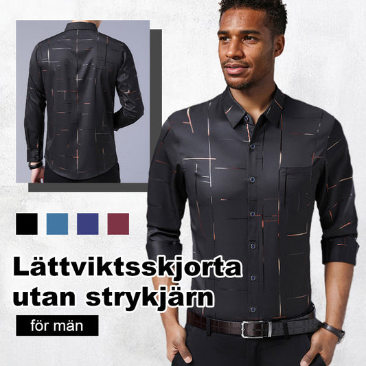 Lättviktsskjorta utan strykjärn för män