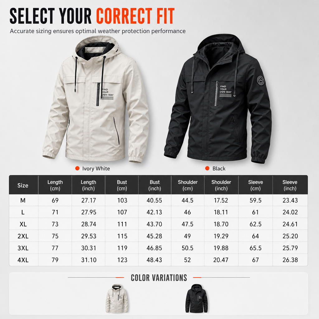 ⏳LAST DAY SALE ONLY ￡22.99!!🍁🧥 Men's Outdoor Windbreaker with Detachable Hood