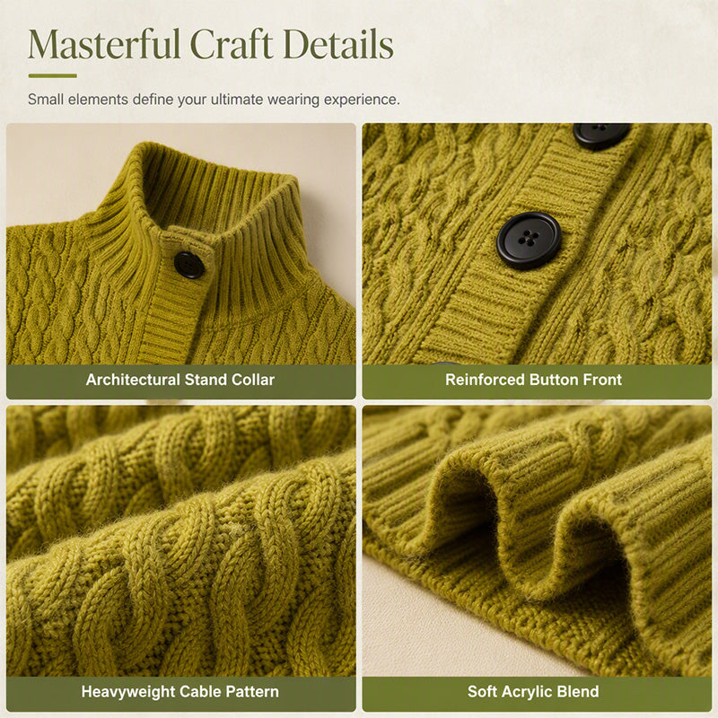 🧶 Long-Line Warmth, Flattering Texture | Women's Cable Knit Duster Cardigan