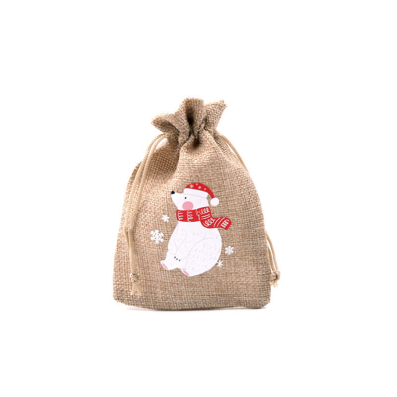 Christmas Burlap Gift Bags with Drawstring-21