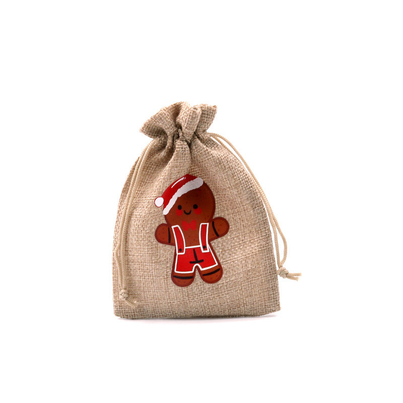 Christmas Burlap Gift Bags with Drawstring-20