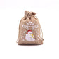 Christmas Burlap Gift Bags with Drawstring-35