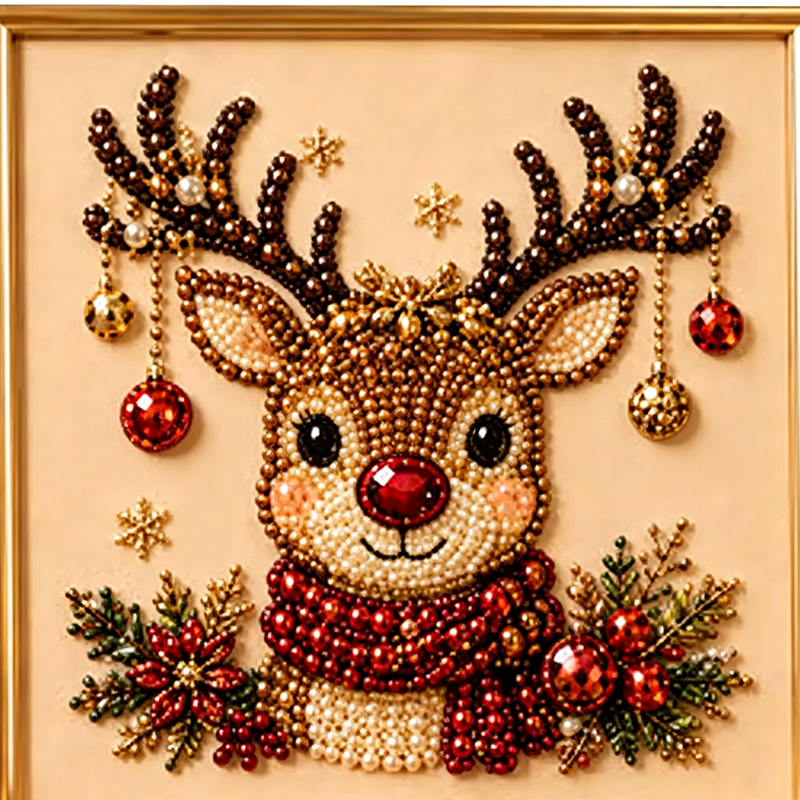 Christmas Pearl & Rhinestone Painting Kit-9