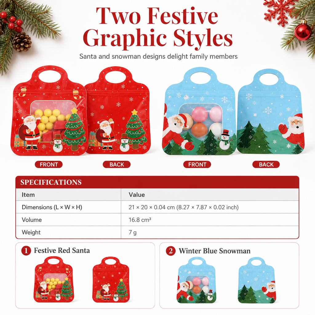 Christmas Self Sealing Gift Bags -7