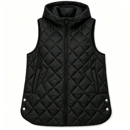 🦺 Quilted Warmth, Easy Layering | Women's Mid-Length Hooded Vest ⚡ Free Shipping
