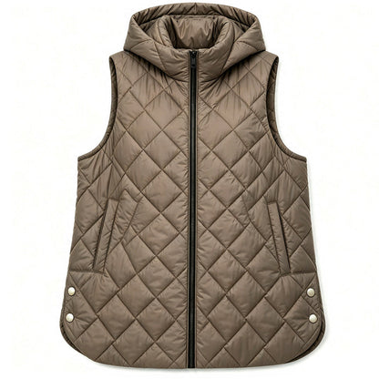 🦺 Quilted Warmth, Easy Layering | Women's Mid-Length Hooded Vest ⚡ Free Shipping