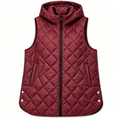 🦺 Quilted Warmth, Easy Layering | Women's Mid-Length Hooded Vest ⚡ Free Shipping