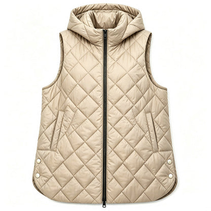 🦺 Quilted Warmth, Easy Layering | Women's Mid-Length Hooded Vest ⚡ Free Shipping