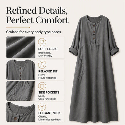 👗 Easy Style, Pockets Included | Women's Relaxed Maxi Dress