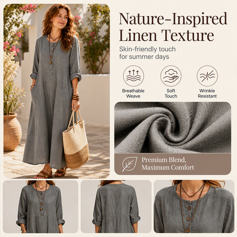 👗 Easy Style, Pockets Included | Women's Relaxed Maxi Dress