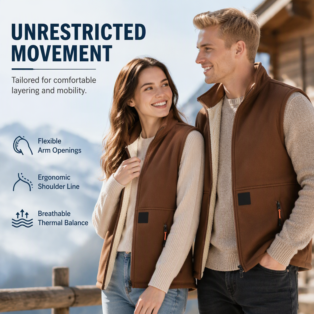 ❄️💕 Unisex Winter Plush-Lined Warm Vest