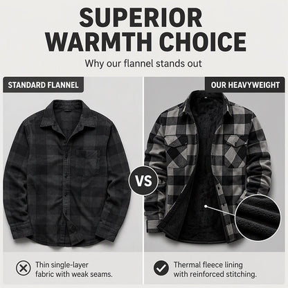 🧥 Men's Flannel Plaid Shirt Jacket – Vintage & Durable, Outdoor Style ✨