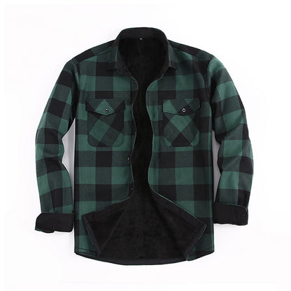 🧥 Men's Flannel Plaid Shirt Jacket – Vintage & Durable, Outdoor Style ✨