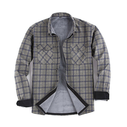 🧥 Men's Flannel Plaid Shirt Jacket – Vintage & Durable, Outdoor Style ✨