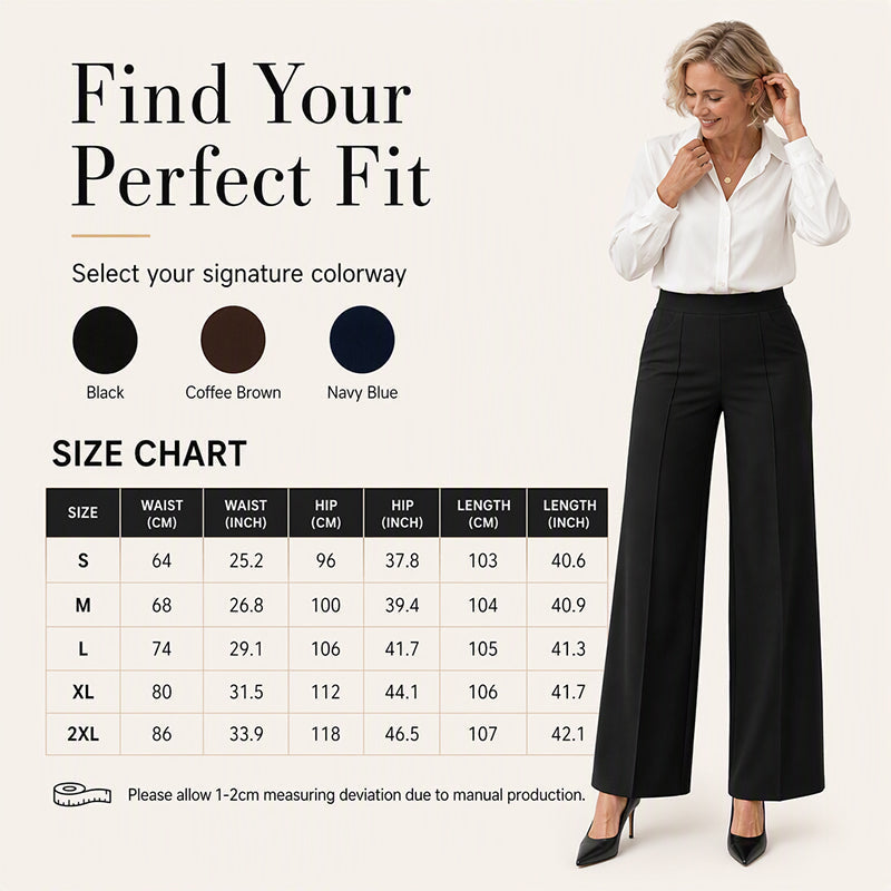Women's Casual High-Waisted Wide-Leg Pants