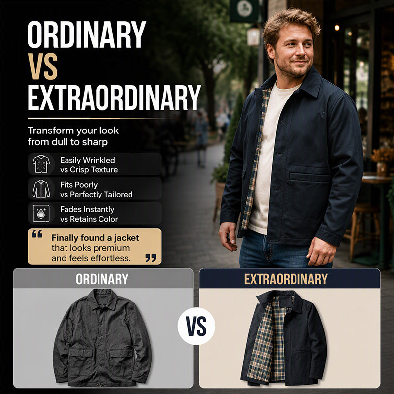 🥳AUTUMN HOT SALE🥳🍂50K+ SOLD!💥50% OFF!  Men's Casual Lapel Jacket with Plaid Lining