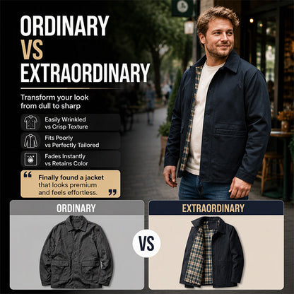 🥳AUTUMN HOT SALE🥳🍂50K+ SOLD!💥50% OFF!  Men's Casual Lapel Jacket with Plaid Lining