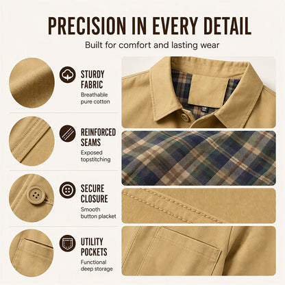 🥳AUTUMN HOT SALE🥳🍂50K+ SOLD!💥50% OFF!  Men's Casual Lapel Jacket with Plaid Lining