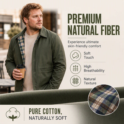 🥳AUTUMN HOT SALE🥳🍂50K+ SOLD!💥50% OFF!  Men's Casual Lapel Jacket with Plaid Lining