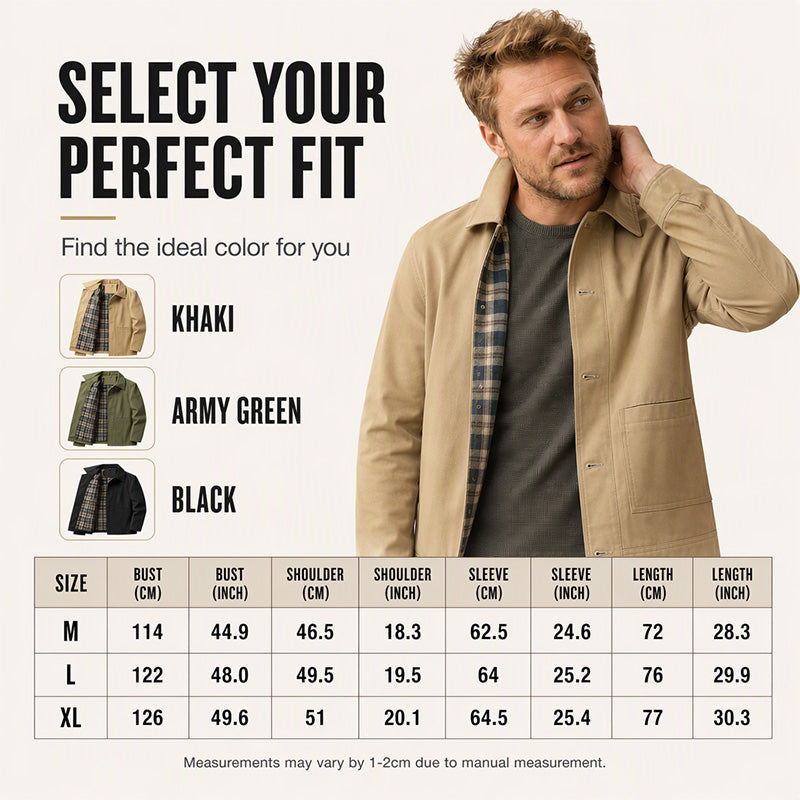 🥳AUTUMN HOT SALE🥳🍂50K+ SOLD!💥50% OFF!  Men's Casual Lapel Jacket with Plaid Lining