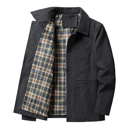 🥳AUTUMN HOT SALE🥳🍂50K+ SOLD!💥50% OFF!  Men's Casual Lapel Jacket with Plaid Lining