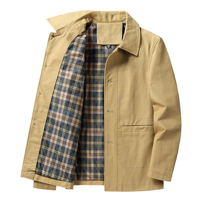 🥳AUTUMN HOT SALE🥳🍂50K+ SOLD!💥50% OFF!  Men's Casual Lapel Jacket with Plaid Lining