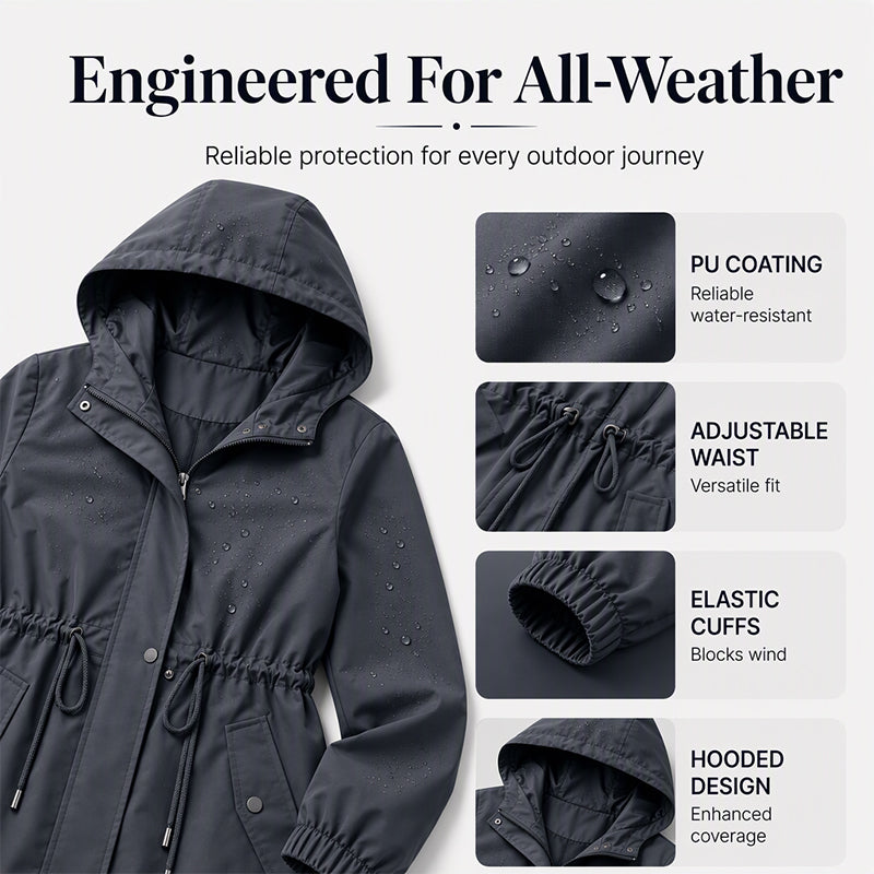 Everyday Outerwear!Women's Hooded Windbreaker ✨