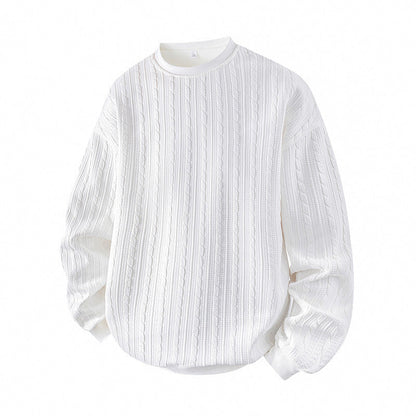 Men's Cable Knit Crewneck Sweatshirt