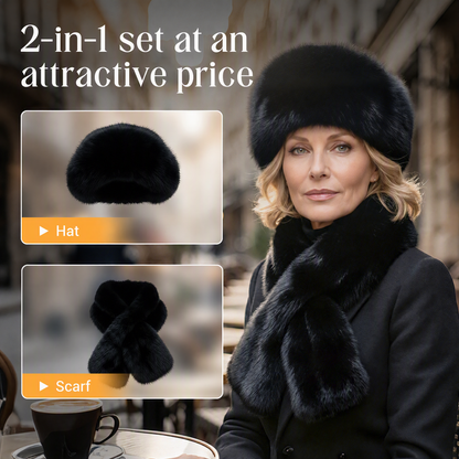 🎉This Week's Special Sales - 50% OFF✨ Winter Plush Scarf & Hat Set –Full Head & Neck Coverage, Blocks Severe Cold 🧣❄️