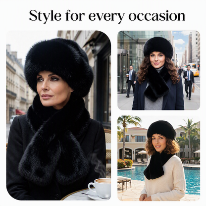 🎉This Week's Special Sales - 50% OFF✨ Winter Plush Scarf & Hat Set –Full Head & Neck Coverage, Blocks Severe Cold 🧣❄️
