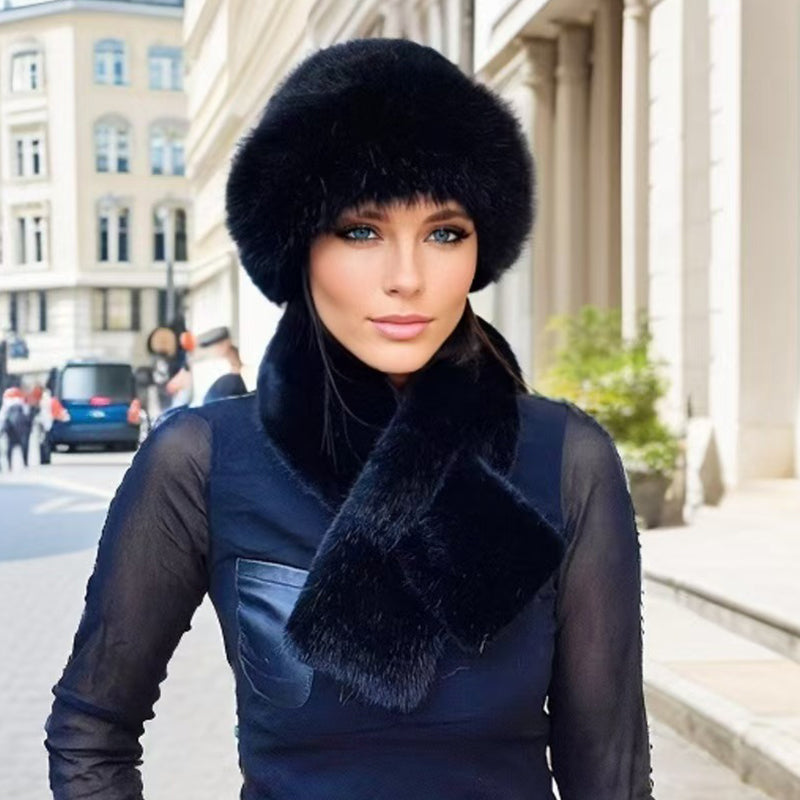 🎉This Week's Special Sales - 50% OFF✨ Winter Plush Scarf & Hat Set –Full Head & Neck Coverage, Blocks Severe Cold 🧣❄️