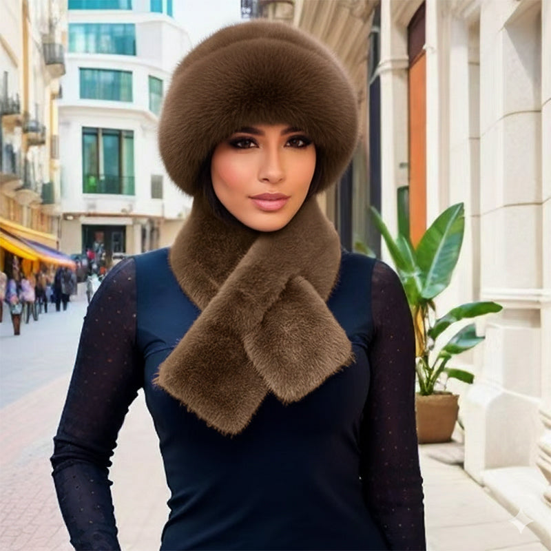 🎉This Week's Special Sales - 50% OFF✨ Winter Plush Scarf & Hat Set –Full Head & Neck Coverage, Blocks Severe Cold 🧣❄️