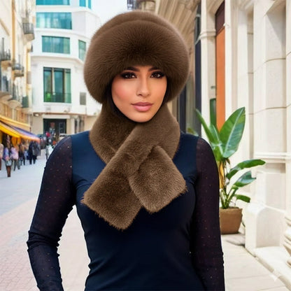 🎉This Week's Special Sales - 50% OFF✨ Winter Plush Scarf & Hat Set –Full Head & Neck Coverage, Blocks Severe Cold 🧣❄️