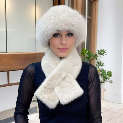 🎉This Week's Special Sales - 50% OFF✨ Winter Plush Scarf & Hat Set –Full Head & Neck Coverage, Blocks Severe Cold 🧣❄️