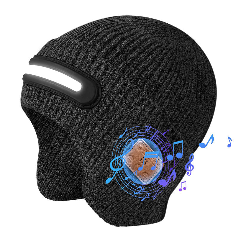 Rechargeable Bluetooth Beanie Hat with Light
