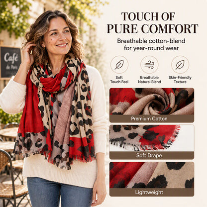 ✨🧣 Versatile Lightweight Leopard Print Shawl Scarf