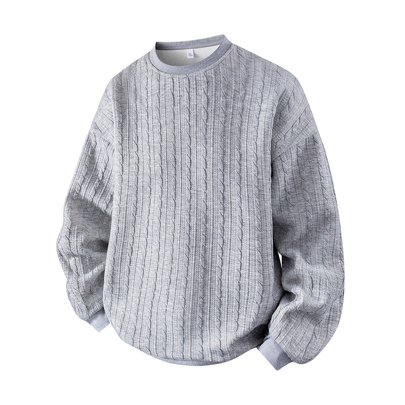 ⏰ Seasonal changeover sale: 50% off – quality at half the price! ✨Men's Cable Knit Crewneck Sweatshirt